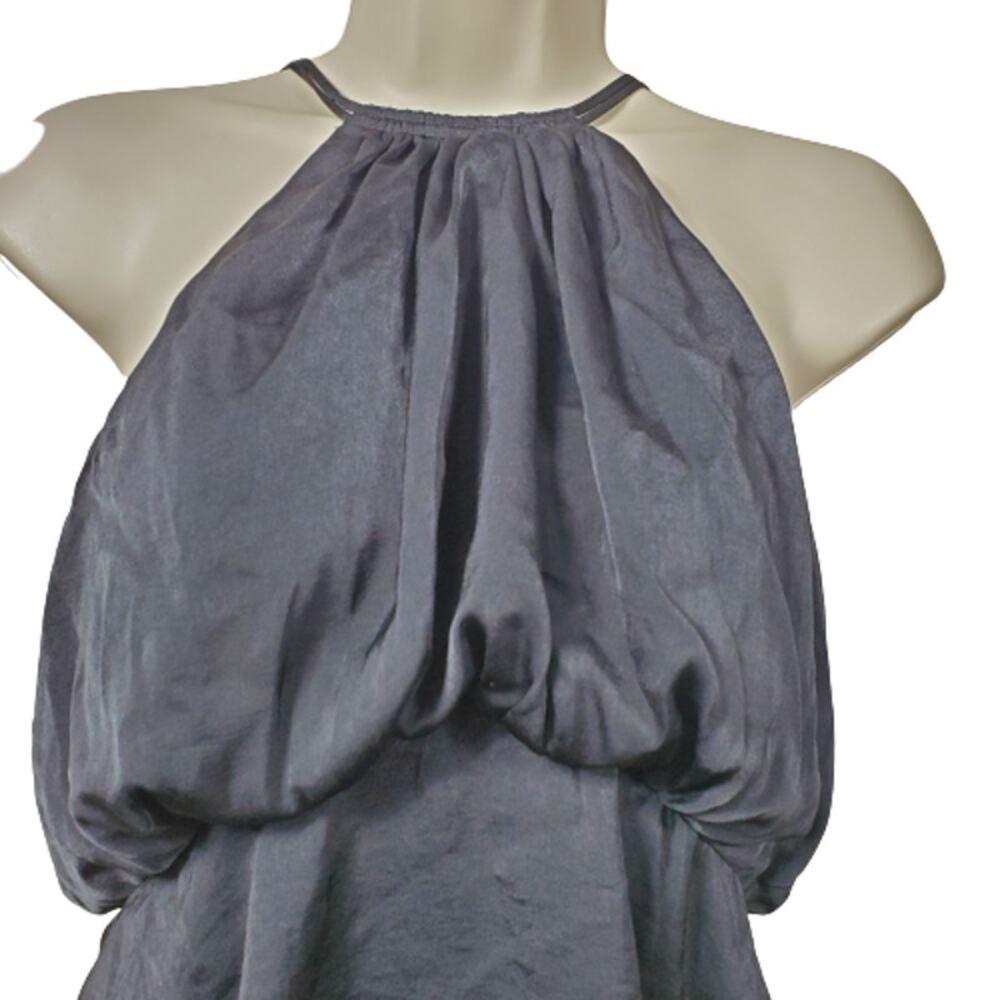 BCBGMaxAzria Women's Black Halter Neck Tiered Peplum Top Size XXS - Picture 3 of 10